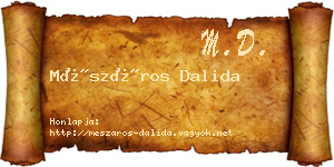 Mészáros Dalida névjegykártya